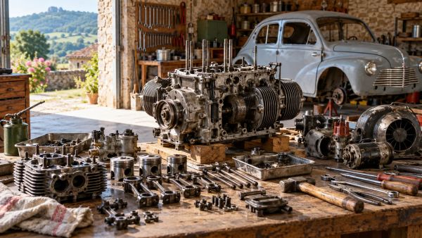 Guide complet pour préparer la restauration d'un moteur de Renault 4CV